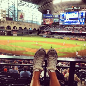The Blonde Side's legroom at Astros Game