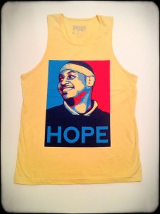 Win this Melo Hope tank or tee from The Blonde Side & Above Penn