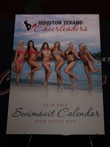 Cover of 2014-15 Texans Cheer Swimsuit Calendar (Photo: Miguel Sada)
