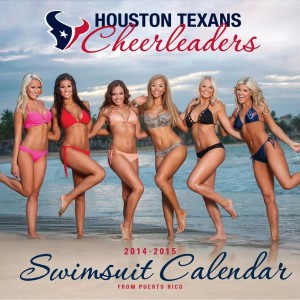 Six beautiful cheerleaders graced the cover of the Houston Texans swimsuit calendar, including our girl Liz