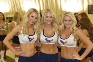 Houston Texans Cheerleaders - a few blondies (photo via Houston Texans)