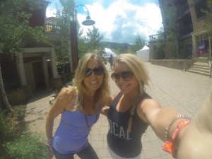 Christy and Jayme hanging out at Wanderlust Aspen