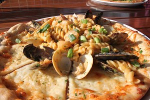 Pasta AND Seafood on a PIZZA. This is amazing! (photo courtesy: The Union Kitchen FB)