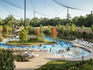 The Lazy River winding through The Woodlands Resort. Photo courtesy of The Woodlands Resort 