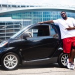Texans Duane Brown in a Smart Car (Photo: Sunshine Winters Photography)