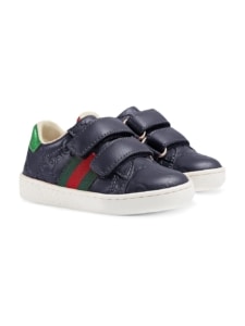 Toddler Velcro Blue Gucci Tennis Shoes